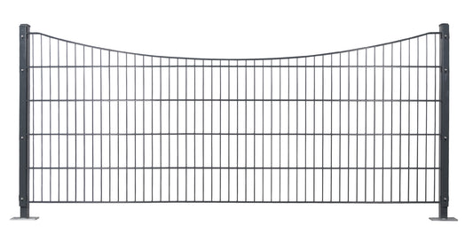 Dekormatte Unterbogen aus Metall, geschwungene Zaunanlage für Grundstücksbegrenzung – MY-Zaunsysteme