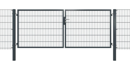 KTOR300 Tor aus Metall für Doppelstabmatten-Zaunanlage, stabile Ausführung – MY-Zaunsysteme