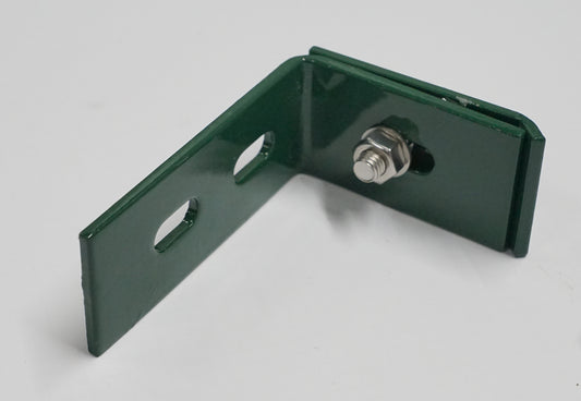 Stabwandverbinder aus Metall für Zaunanlage, grün, Montagezubehör – MY-Zaunsysteme