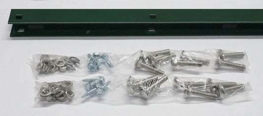 Zaunanschlussset grün aus Metall zur Befestigung von Zaunanlagen – MY-Zaunsysteme