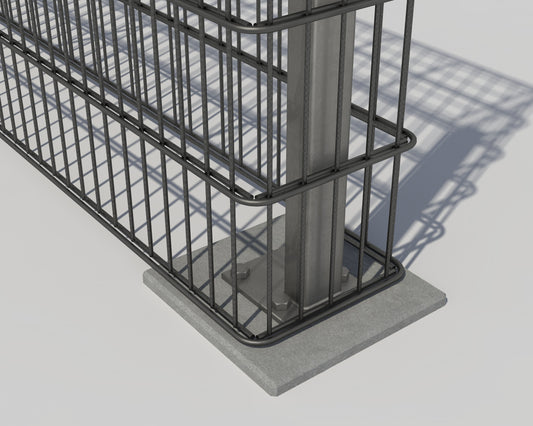 Zaungabione Pfosten aus Metall für stabile Zaunanlagen, Detailansicht – MY-Zaunsysteme
