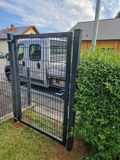 Doppelstabmatten-Zauntor aus Metall für Zaunanlage im Garten – MY-Zaunsysteme