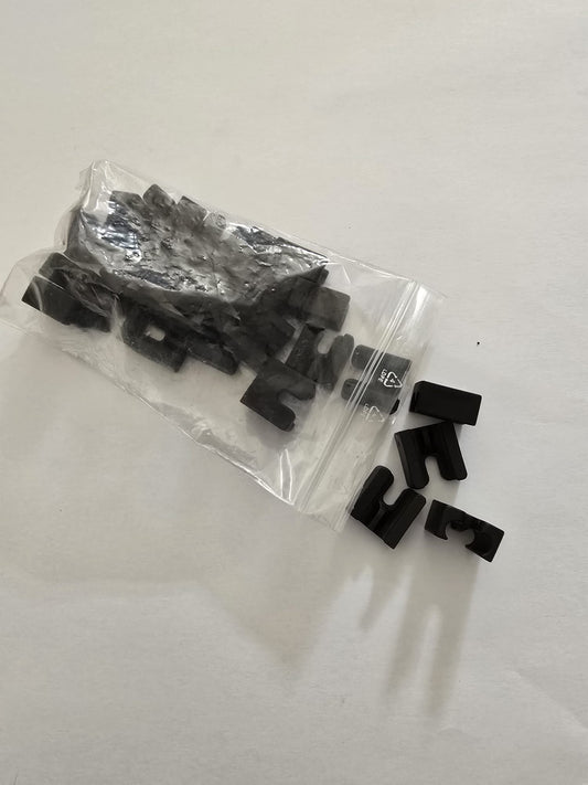 25 Stück Kunststoff-Distanzstück für Zaunanlage, schwarz, in Beutel – MY-Zaunsysteme