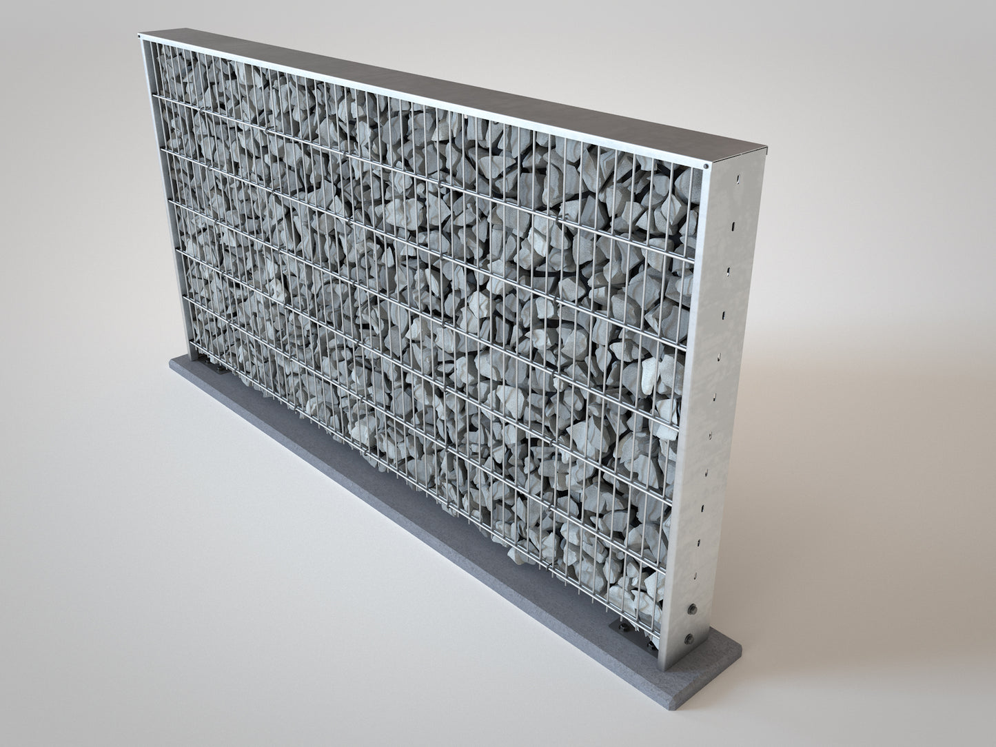 Abdeckblech aus Metall für Gabionen-Zaunanlage, Sichtschutz, robustes Zaunsystem – MY-Zaunsysteme