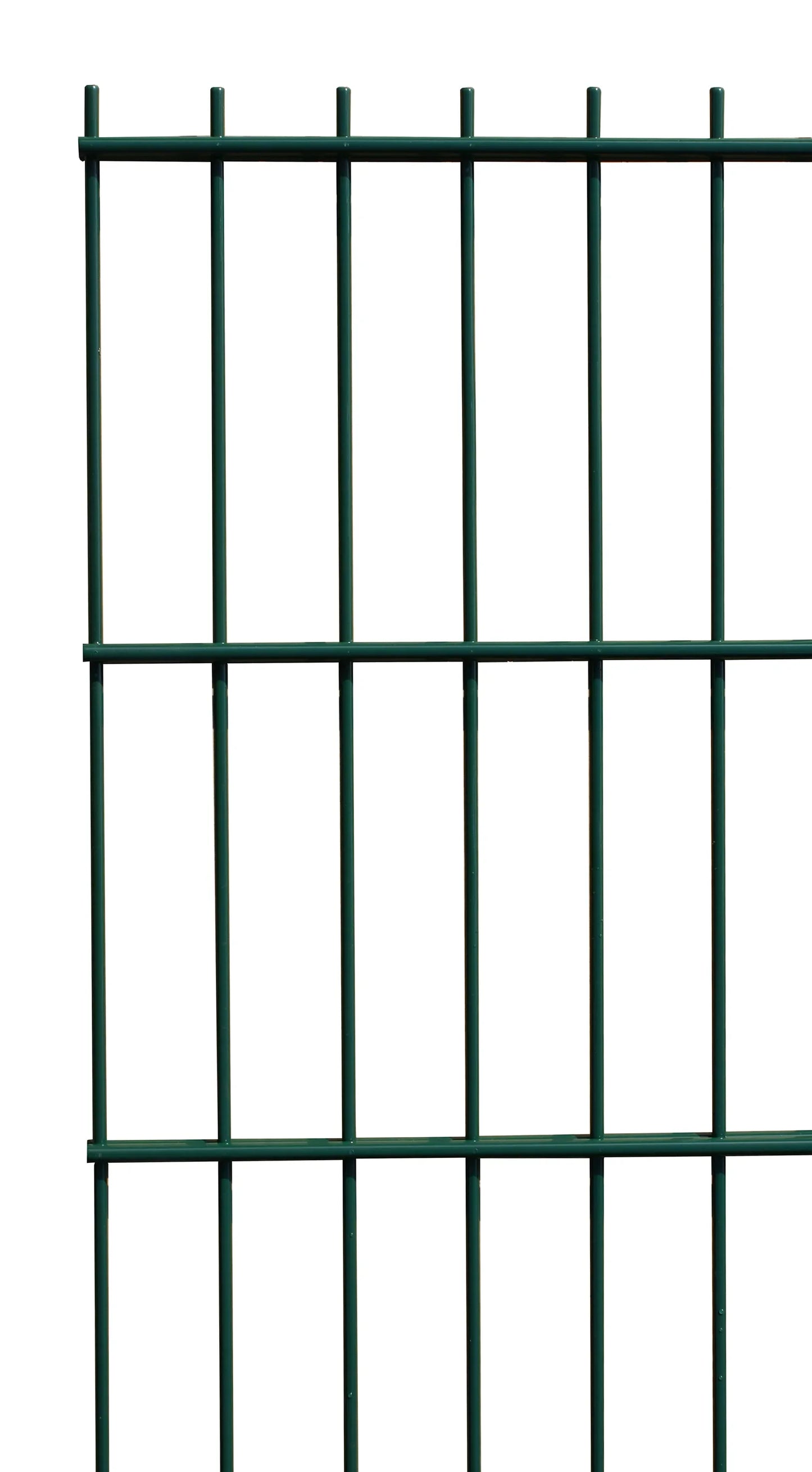 Doppelstabmatte Mattegrün aus Metall, stabile Zaunanlage für Grundstückssicherung – MY-Zaunsysteme