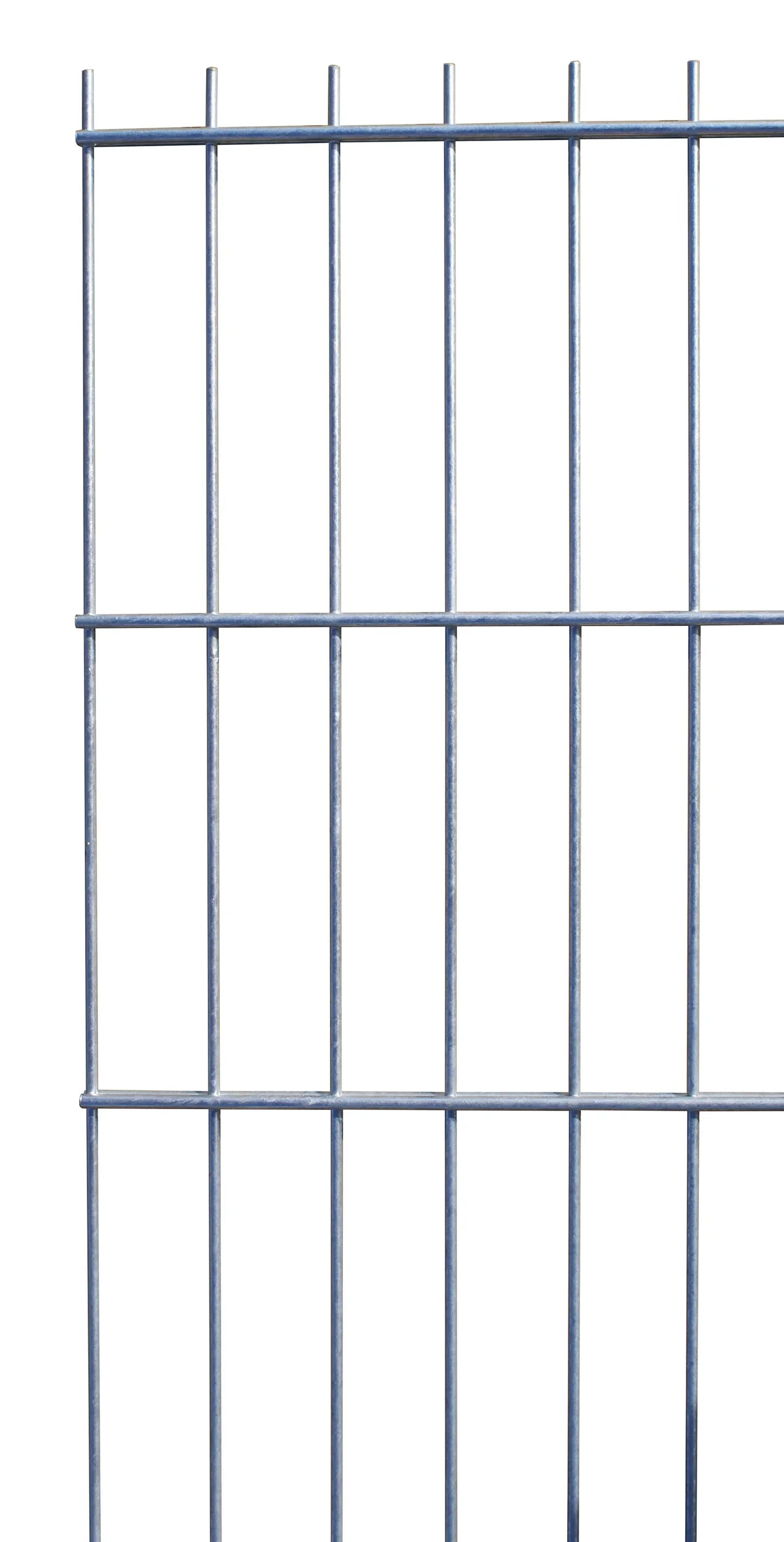 Doppelstabmatte aus verzinktem Stahl für Zaunanlage – MY-Zaunsysteme