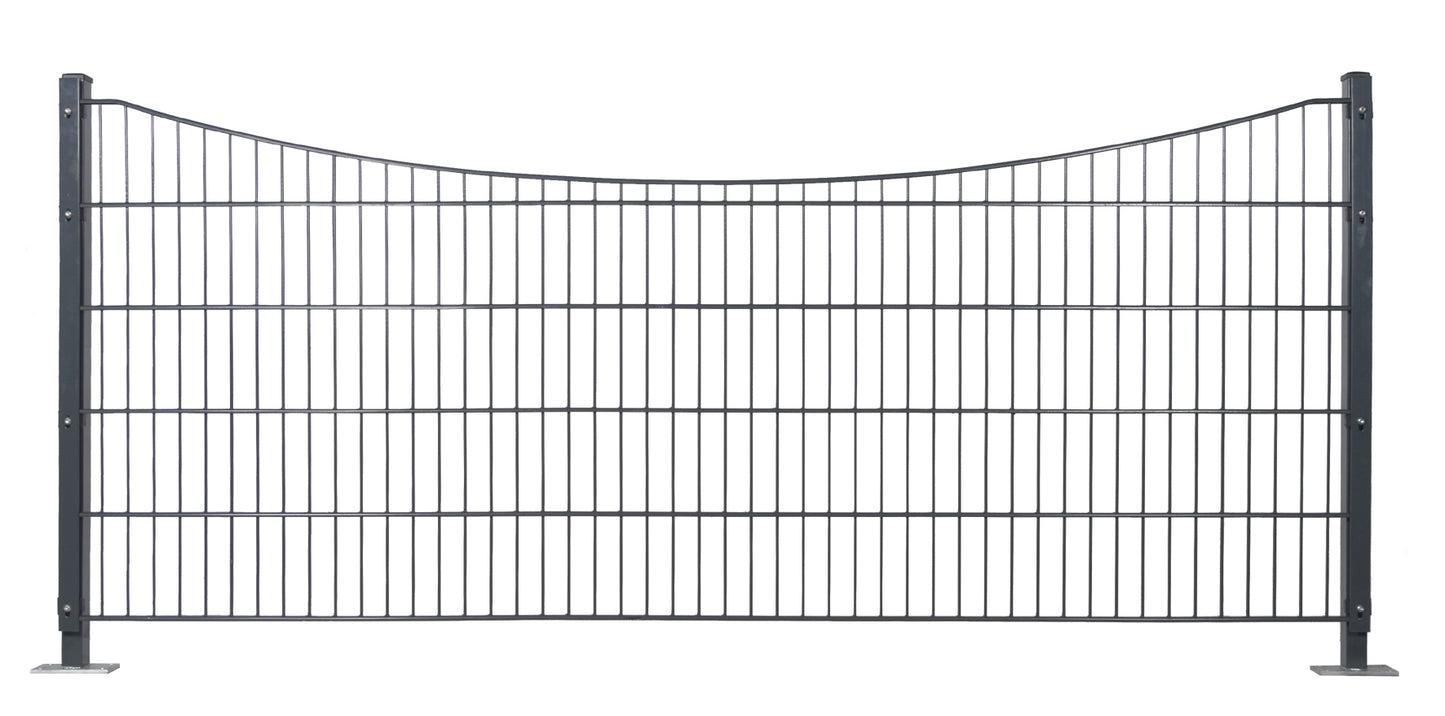Dekormatte Unterbogen aus Metall, geschwungene Zaunanlage für Grundstücksbegrenzung – MY-Zaunsysteme