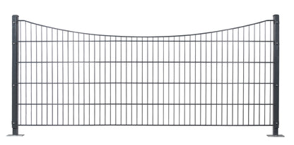 Dekormatte Unterbogen aus Metall, geschwungene Zaunanlage für Grundstücksbegrenzung – MY-Zaunsysteme
