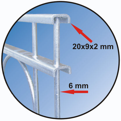 U-Profil aus verzinktem Stahl für Zaunanlage, mit Drahtstärke 6 mm – MY-Zaunsysteme