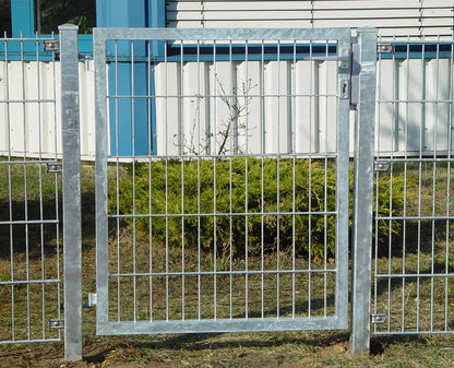 Doppelstabmatten-Tor aus Metall für Zaunanlage im Außenbereich – MY-Zaunsysteme
