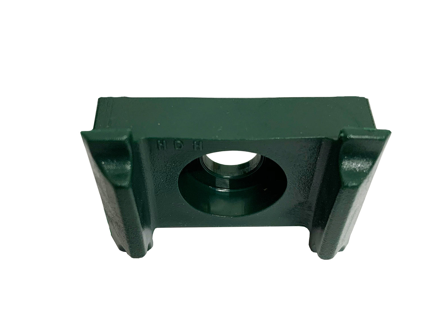 Eckauflagebock grün aus Metall für Zaunanlage, zur Befestigung von Doppelstabmatten – MY-Zaunsysteme