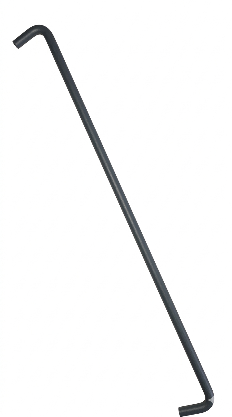 Haken RAL 7016 aus Metall für Zaunanlage, pulverbeschichtet – MY-Zaunsysteme