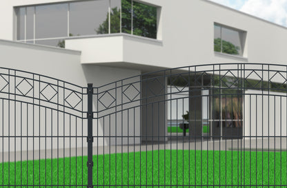 KAROBOGEN3k Zaunanlage aus Metall, dekorativ für Grundstückssicherung – MY-Zaunsysteme