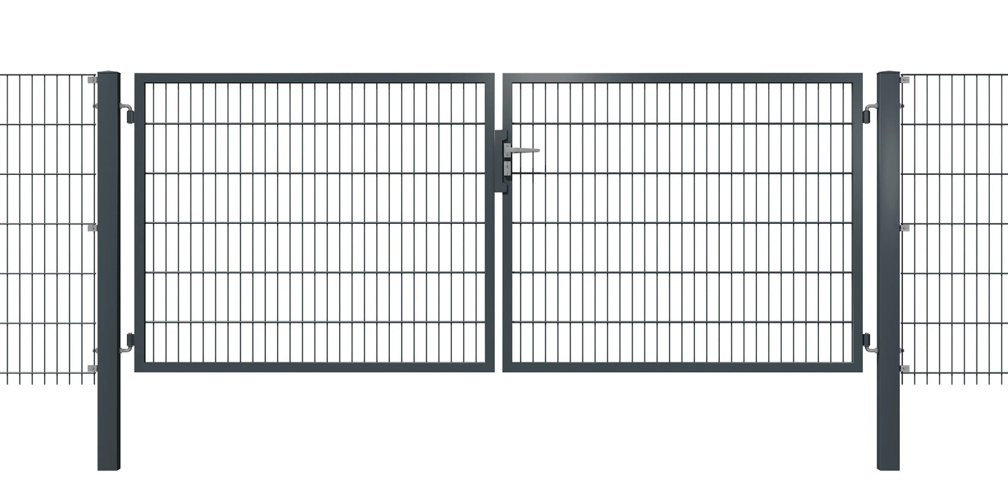 KTOR300 Tor aus Metall für Doppelstabmatten-Zaunanlage, stabile Ausführung – MY-Zaunsysteme
