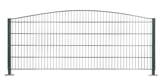 Oberbogen Doppelstabmatte aus Metall für Zaunanlage, ideal als Gartenzaun – MY-Zaunsysteme