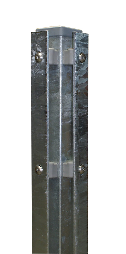Pfosten P6060FL, feuerverzinkter Stahl, für Zaunanlagen – MY-Zaunsysteme