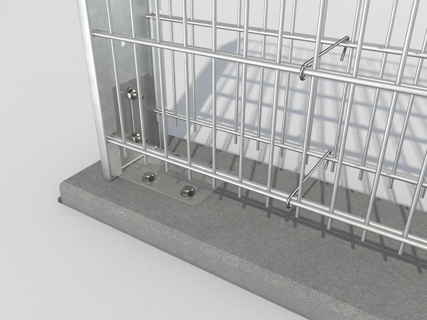 Pfosten-Bodenwinkel aus Metall, Befestigung für Zaunanlage auf Beton – MY-Zaunsysteme