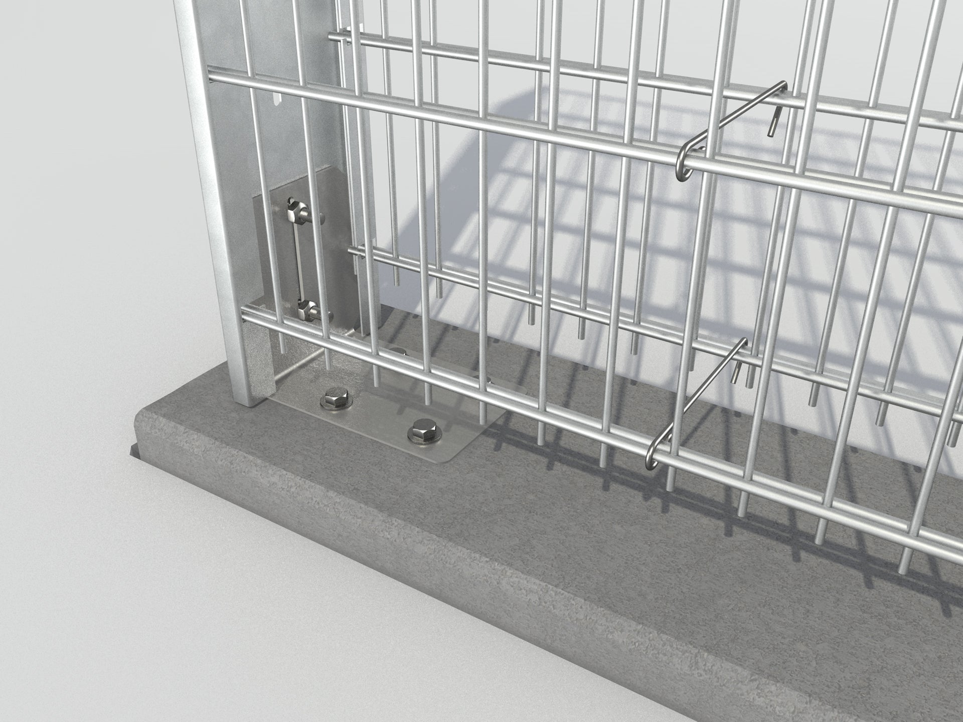 Pfosten-Bodenwinkel aus Metall, Befestigung für Zaunanlage auf Beton – MY-Zaunsysteme