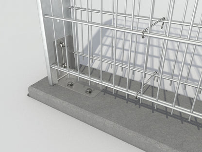 Pfosten-Bodenwinkel aus Metall, Befestigung für Zaunanlage auf Beton – MY-Zaunsysteme