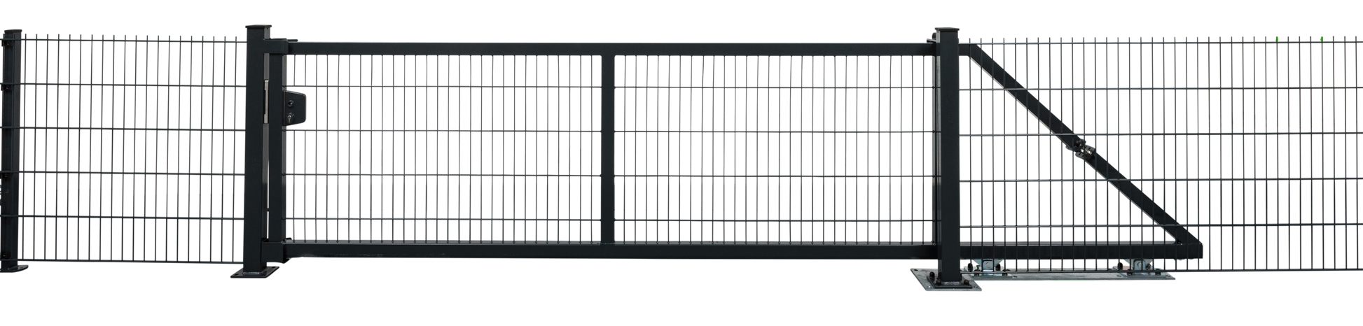 Privatlightgross Zaunanlage aus Metall, ideal als stabile Gartenzaun-Lösung – MY-Zaunsysteme