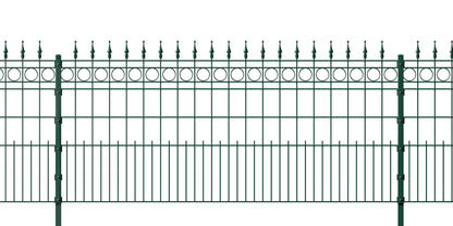 SATURN Zaunanlage aus Metall in Grün, dekoratives Design für Grundstücksumzäunung – MY-Zaunsysteme