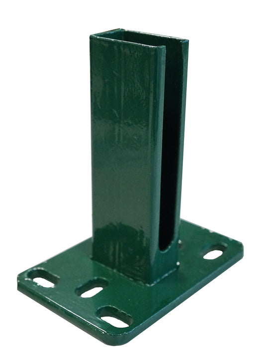 Stabmattenträger aus Stahl, grün beschichtet, zur Befestigung von Zaunanlagen – MY-Zaunsysteme