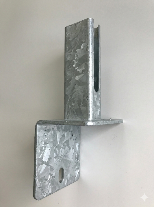 STABFUSSL feuerverzinkt, Metall-Montagefuß für Zaunanlage – MY-Zaunsysteme