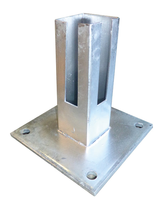 STABFUSSV60 Pfostenfuß aus Metall für Zaunanlage, stabil und wetterfest – MY-Zaunsysteme