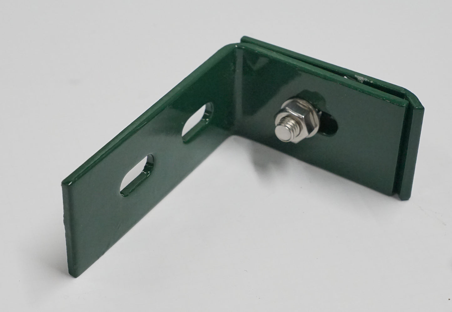 Stabwandverbinder aus Metall für Zaunanlage, grün, Montagezubehör – MY-Zaunsysteme