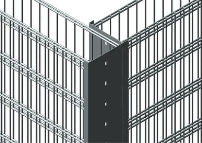 SolidoEcke aus Metall, Eckverbinder für Doppelstabmatten Zaunanlage – MY-Zaunsysteme