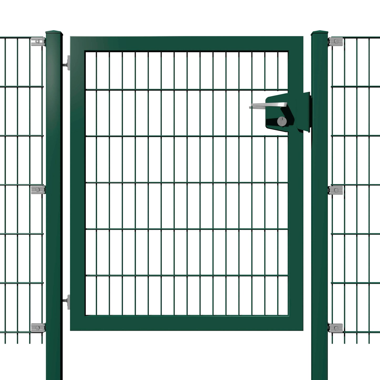 System-Drehflügeltor aus Metall, grün, für Zaunanlage – MY-Zaunsysteme