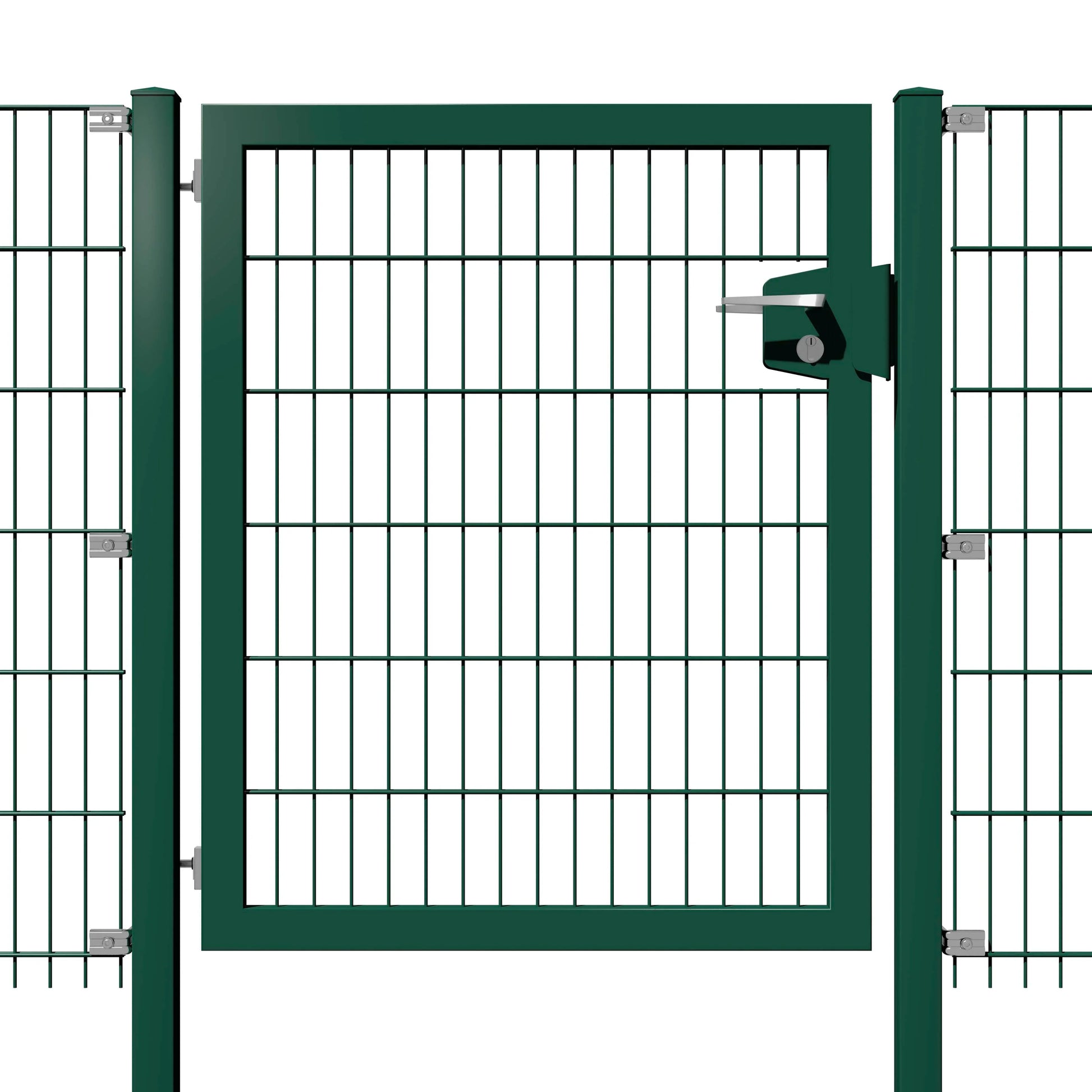 System-Drehflügeltor aus Metall, grün, für Zaunanlage – MY-Zaunsysteme