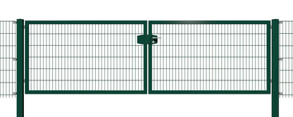 System-Drehflügeltor, grün, Metall, für Zaunanlage – MY-Zaunsysteme
