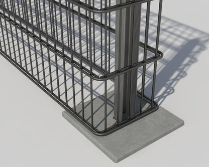 Zaungabione U-Profil aus Metall, Detailansicht für Zaunanlage – MY-Zaunsysteme