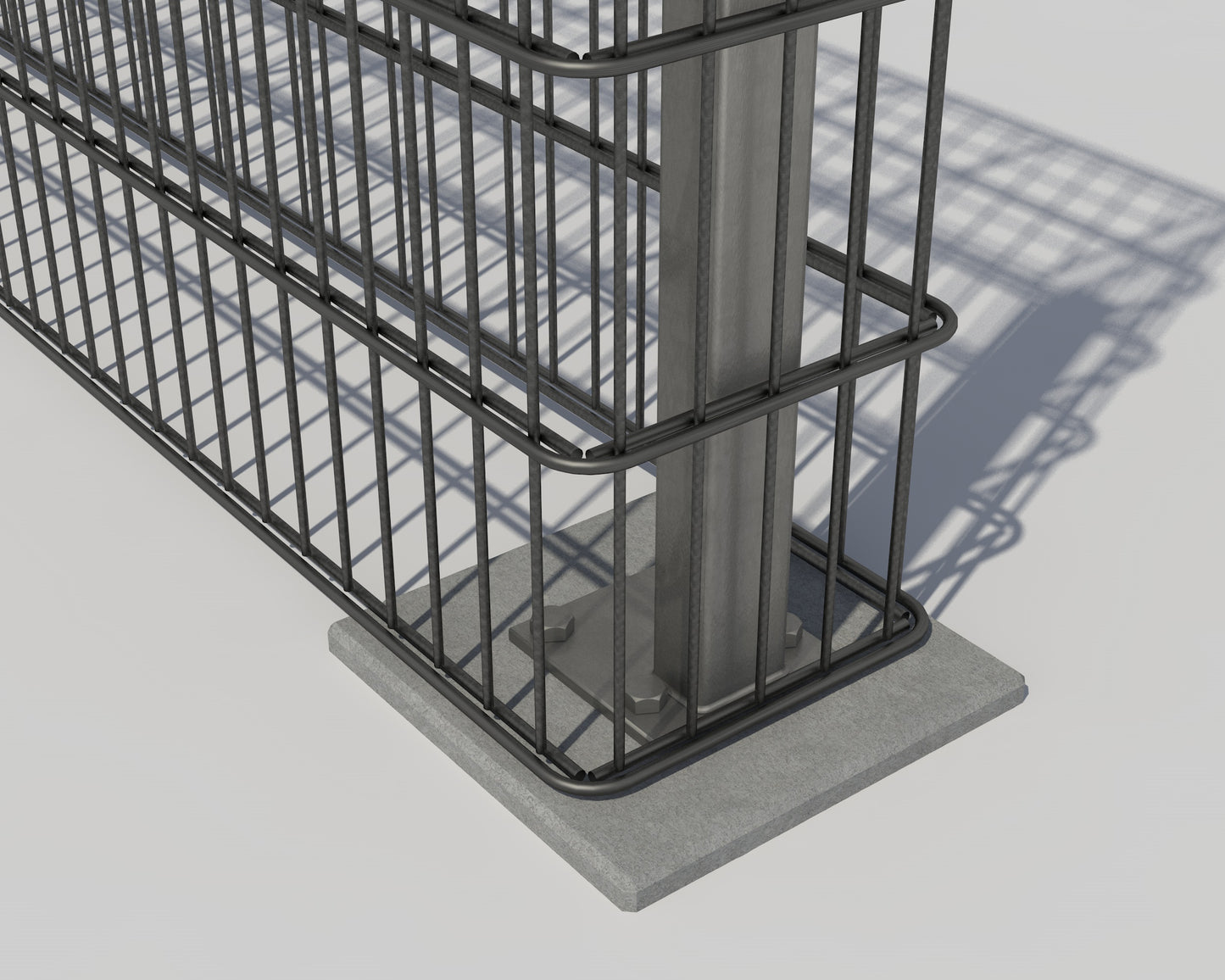 Zaungabione Pfosten aus Metall für Zaunanlagen, Detailansicht – MY-Zaunsysteme