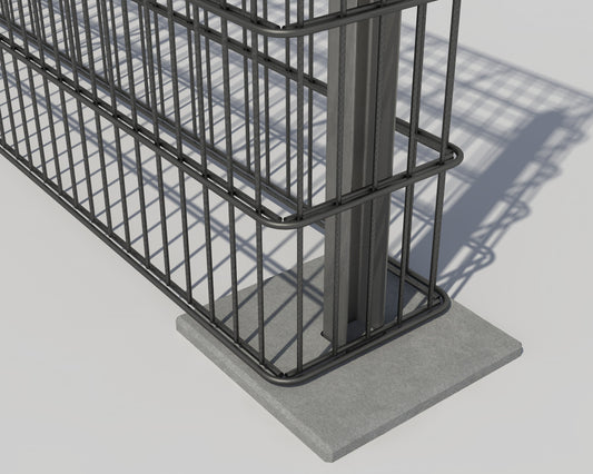 Zaungabione U-Profil Detail aus Metall für Zaunanlage, stabile Montage – MY-Zaunsysteme