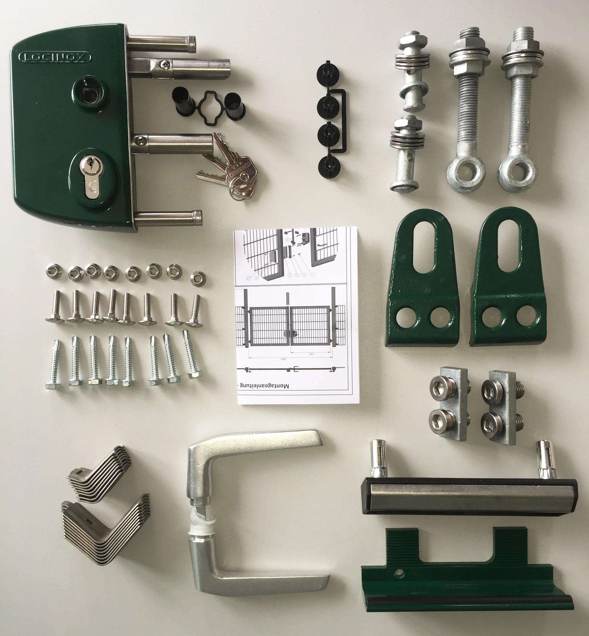 Torzubehör-Set aus Metall für Doppelstabmatten-Zaunanlagen, ideal für robuste Zaunsysteme – MY-Zaunsysteme