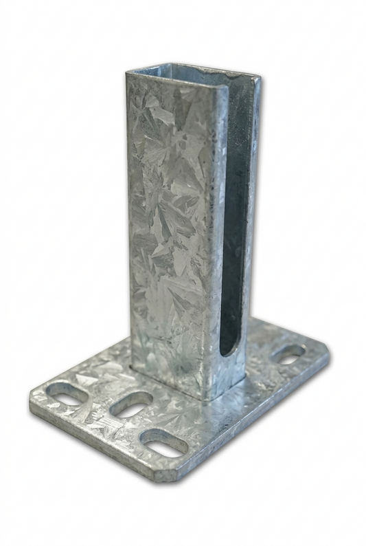 Pfostenanker aus feuerverzinktem Stahl, 150mm, für Zaunanlage – MY-Zaunsysteme