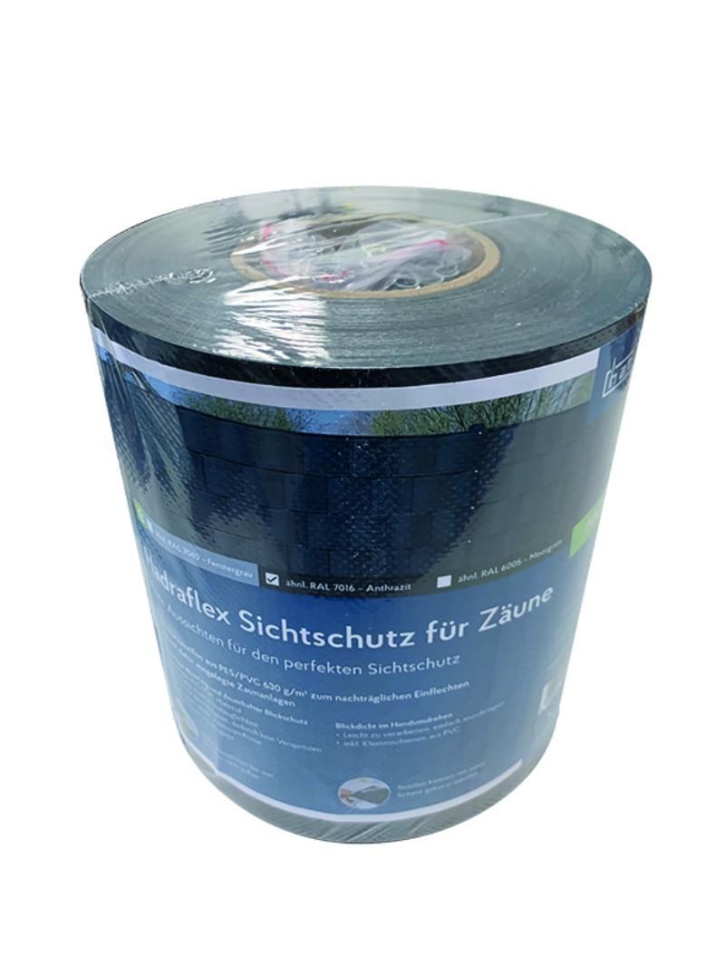 Hadraflex Sichtschutzrolle aus PVC, ideal als Zaunanlage für Doppelstabmatten – MY-Zaunsysteme