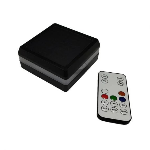 Solarleuchte mit Fernbedienung, Kunststoff, für Zaunanlage – MY-Zaunsysteme